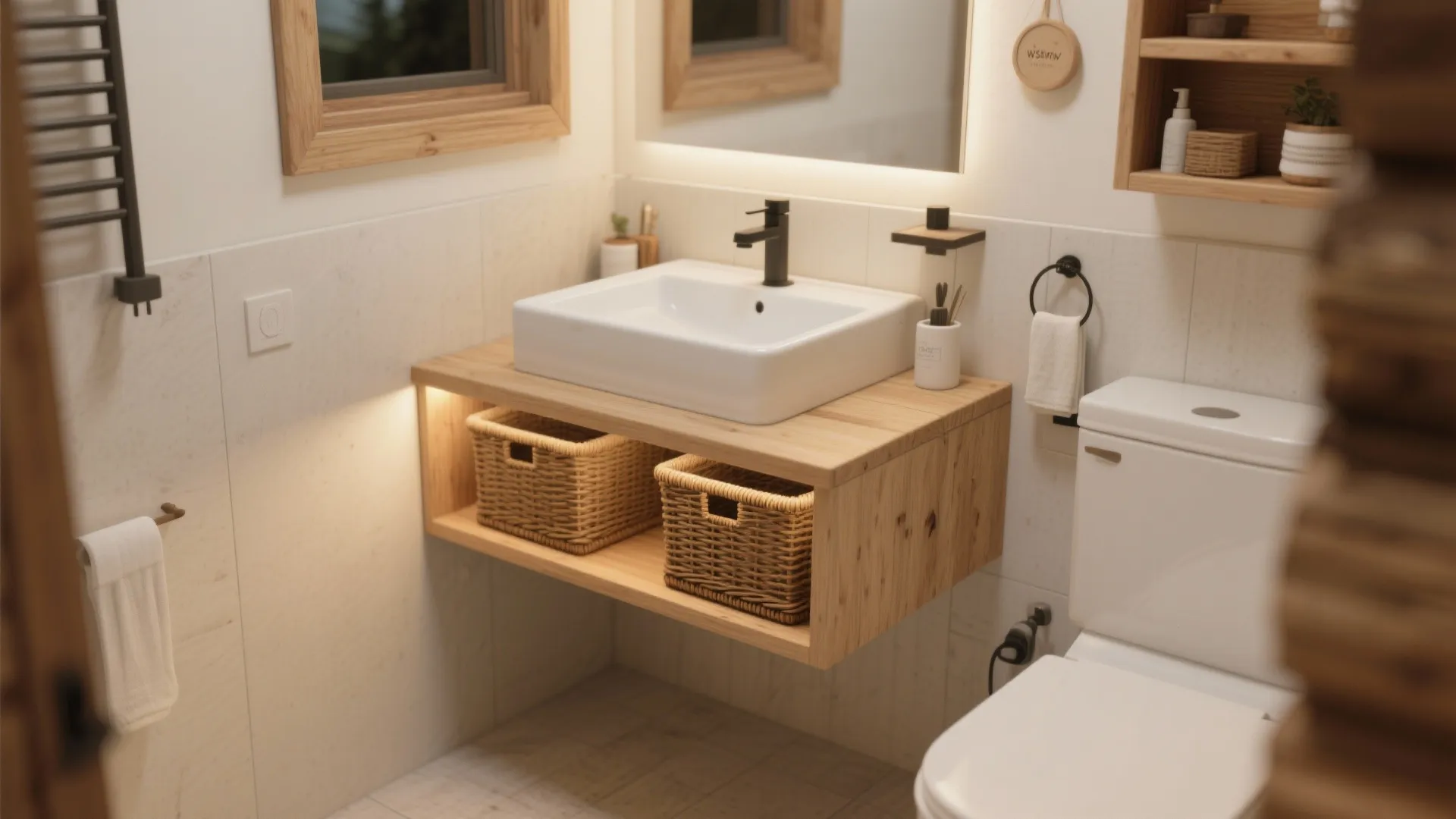 4. Floating Vanity Magic