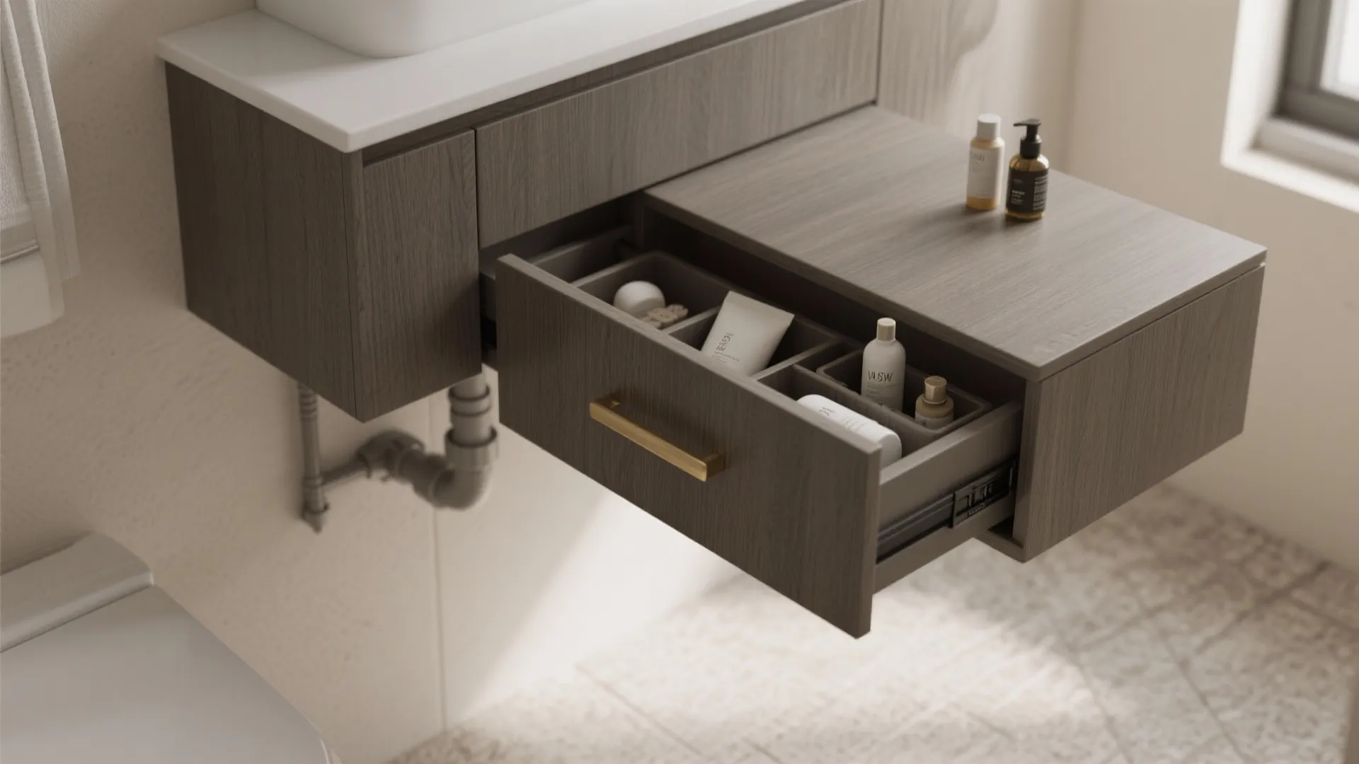 1. Wall-mounted vanities