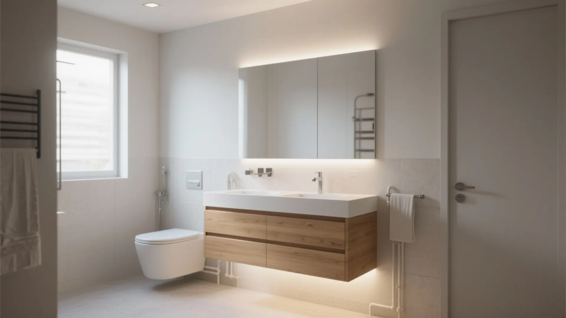 1. Floating Vanity for Airy Vibes