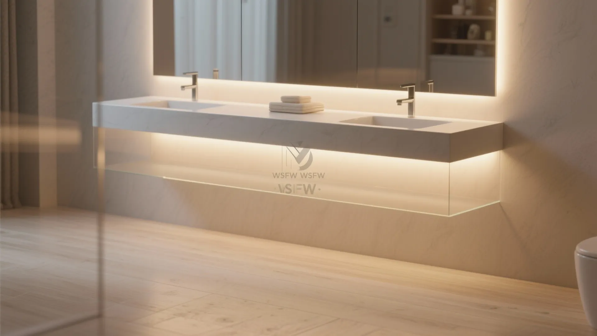 3. Floating Vanity Glow