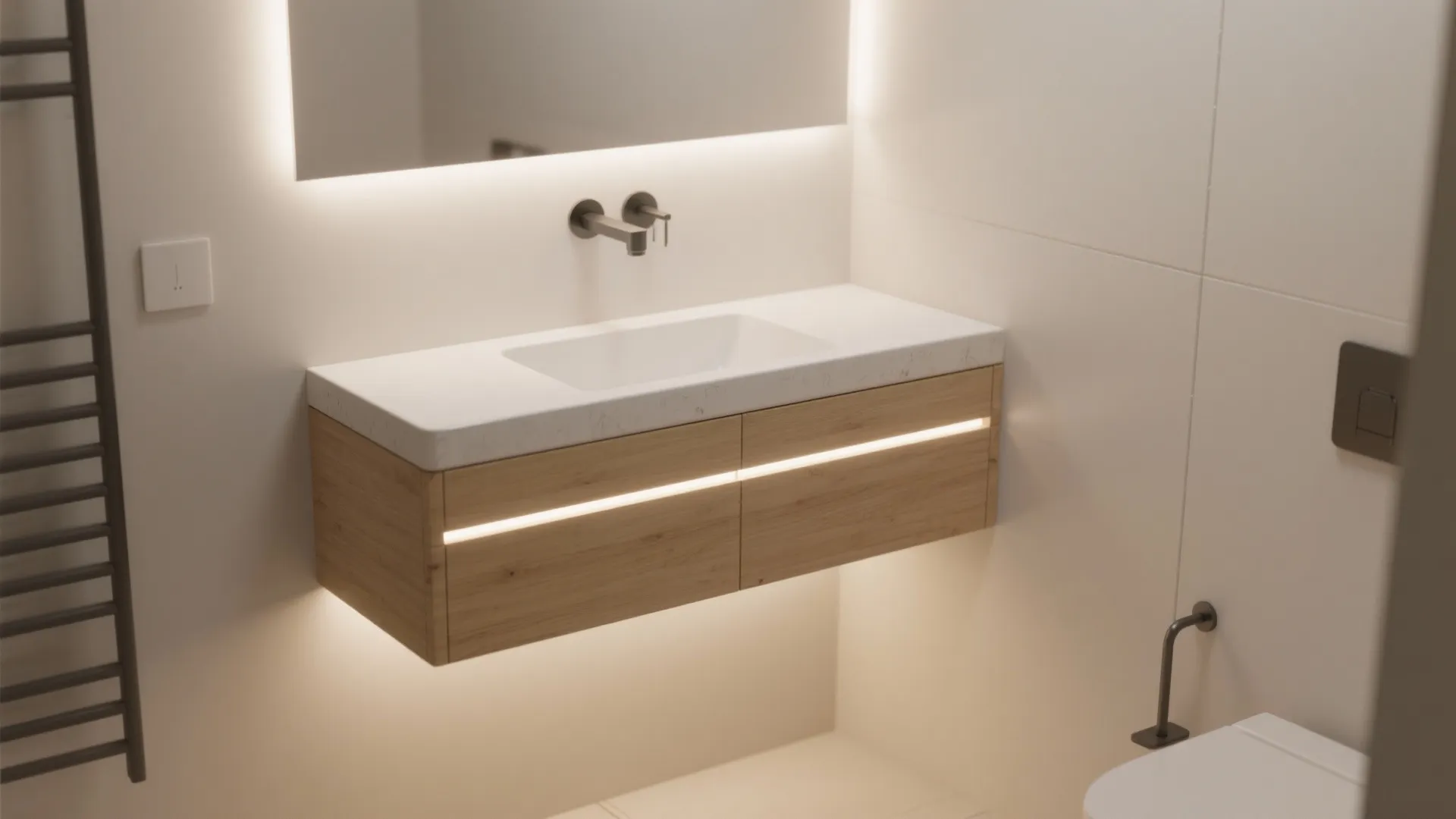 1. Floating Vanity Magic