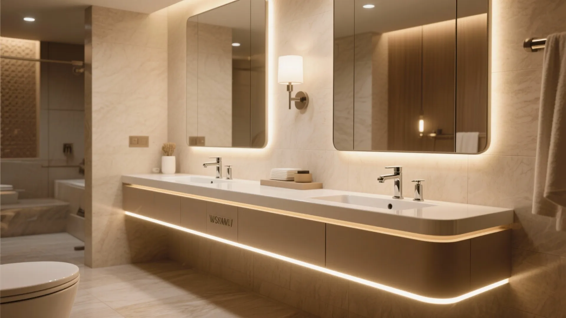 2. Floating Vanities for Visual Space