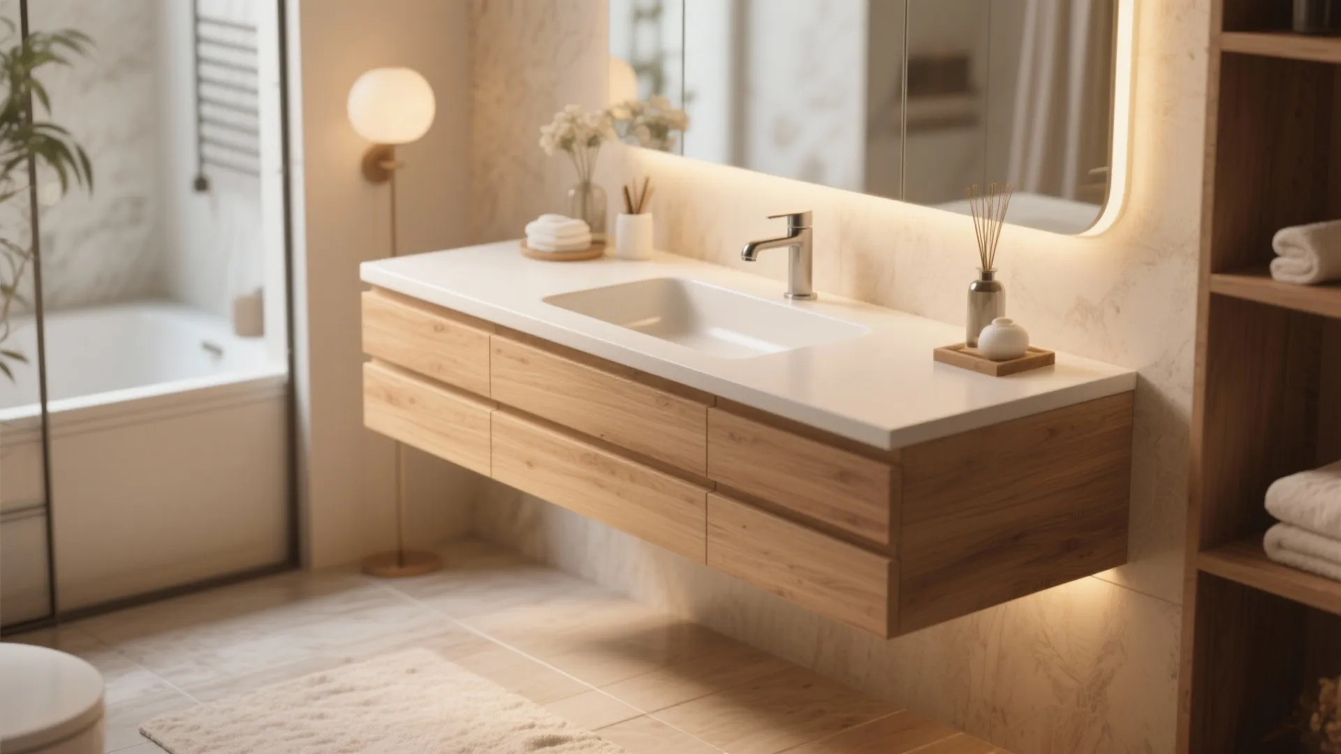 5. Floating Vanity Luxe