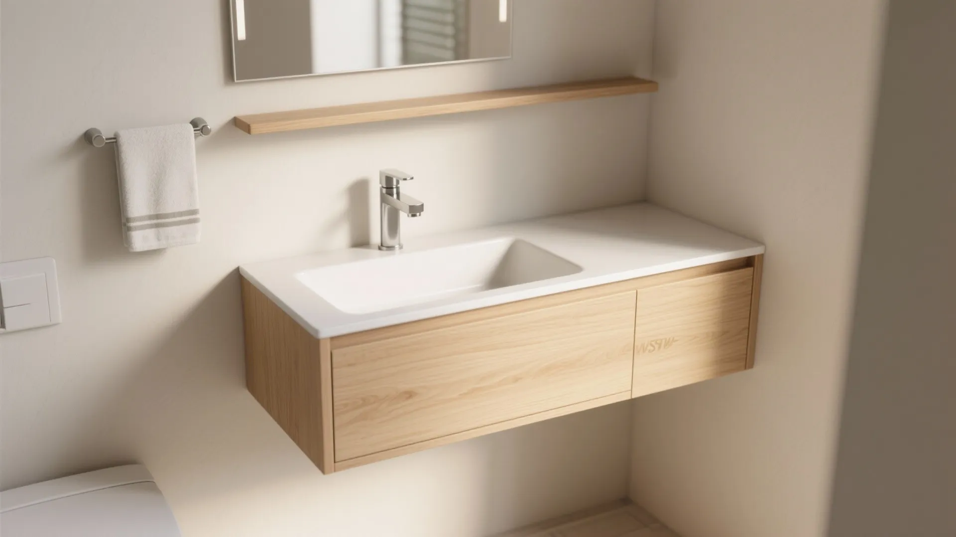 Minimal floating vanity