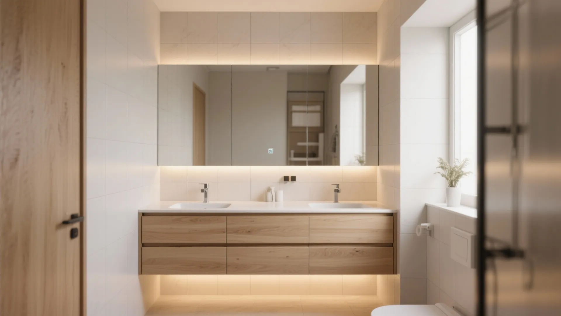 1. Floating Vanity with Storage