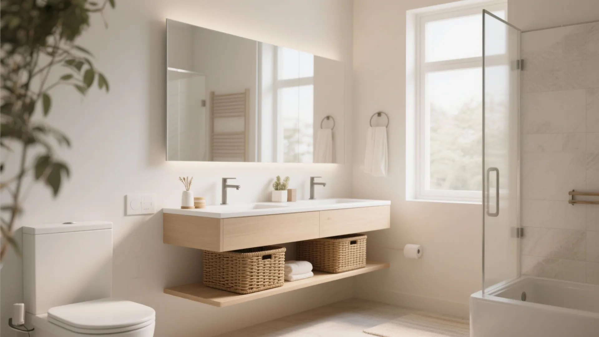 2. Floating Vanity With Storage