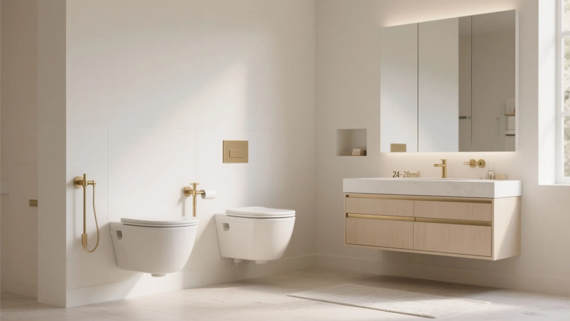 Wall-hung fixtures and floating vanities