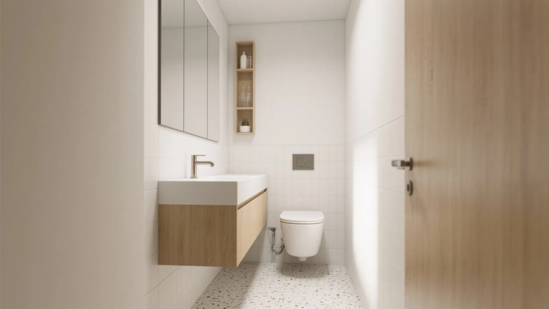 Floating Vanity and Wall-Hung Toilet