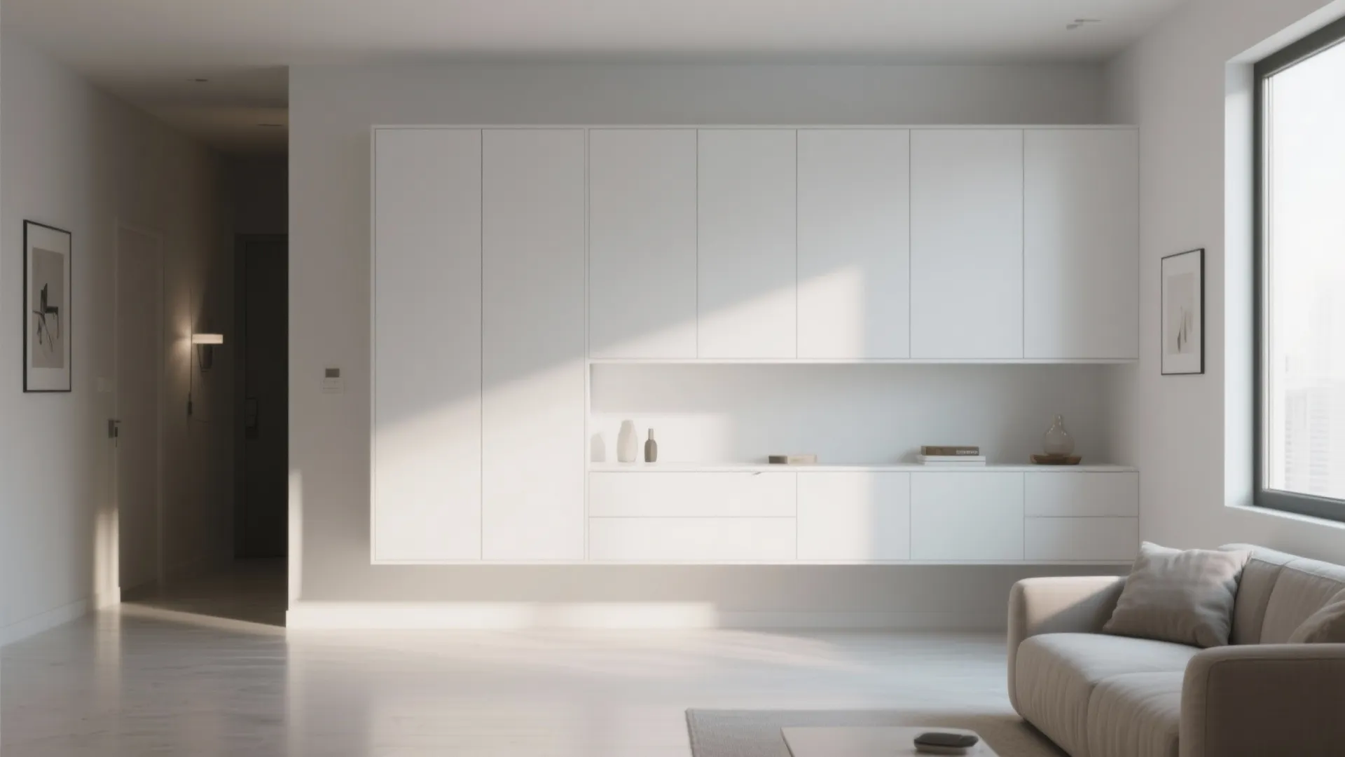 6. Floating wall cabinets