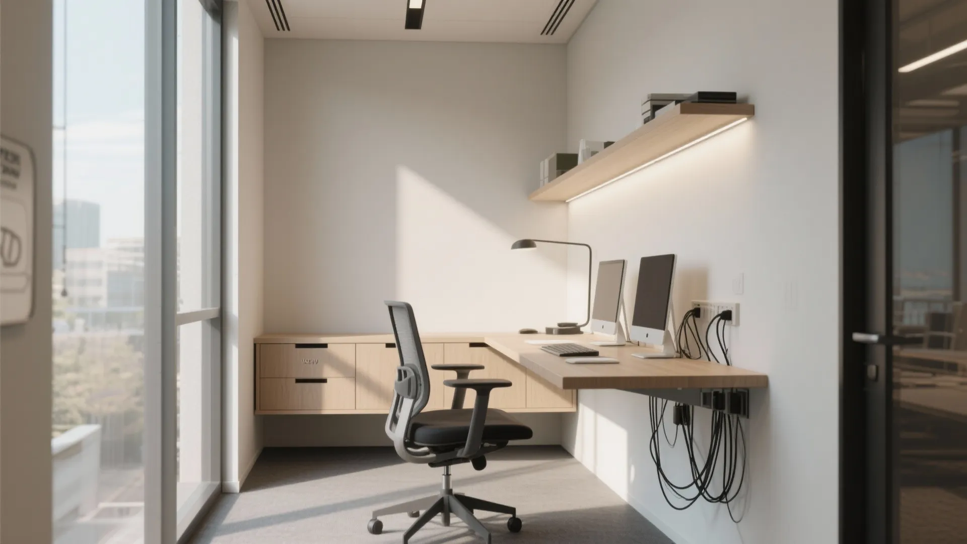 1. Floating Wall Desk
