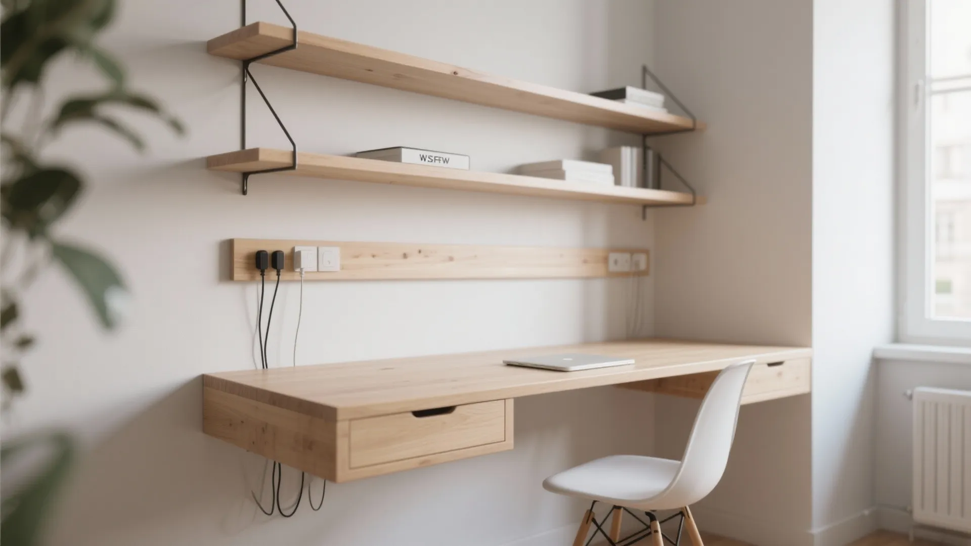 1. Floating Wall Desk