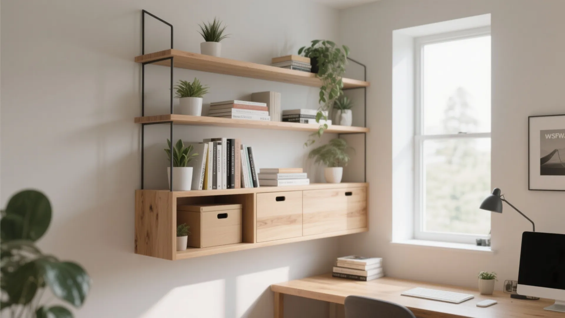 1. Floating Wall Shelves