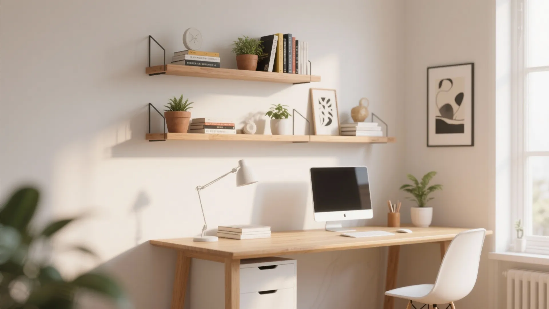 3. Floating Wall Shelves