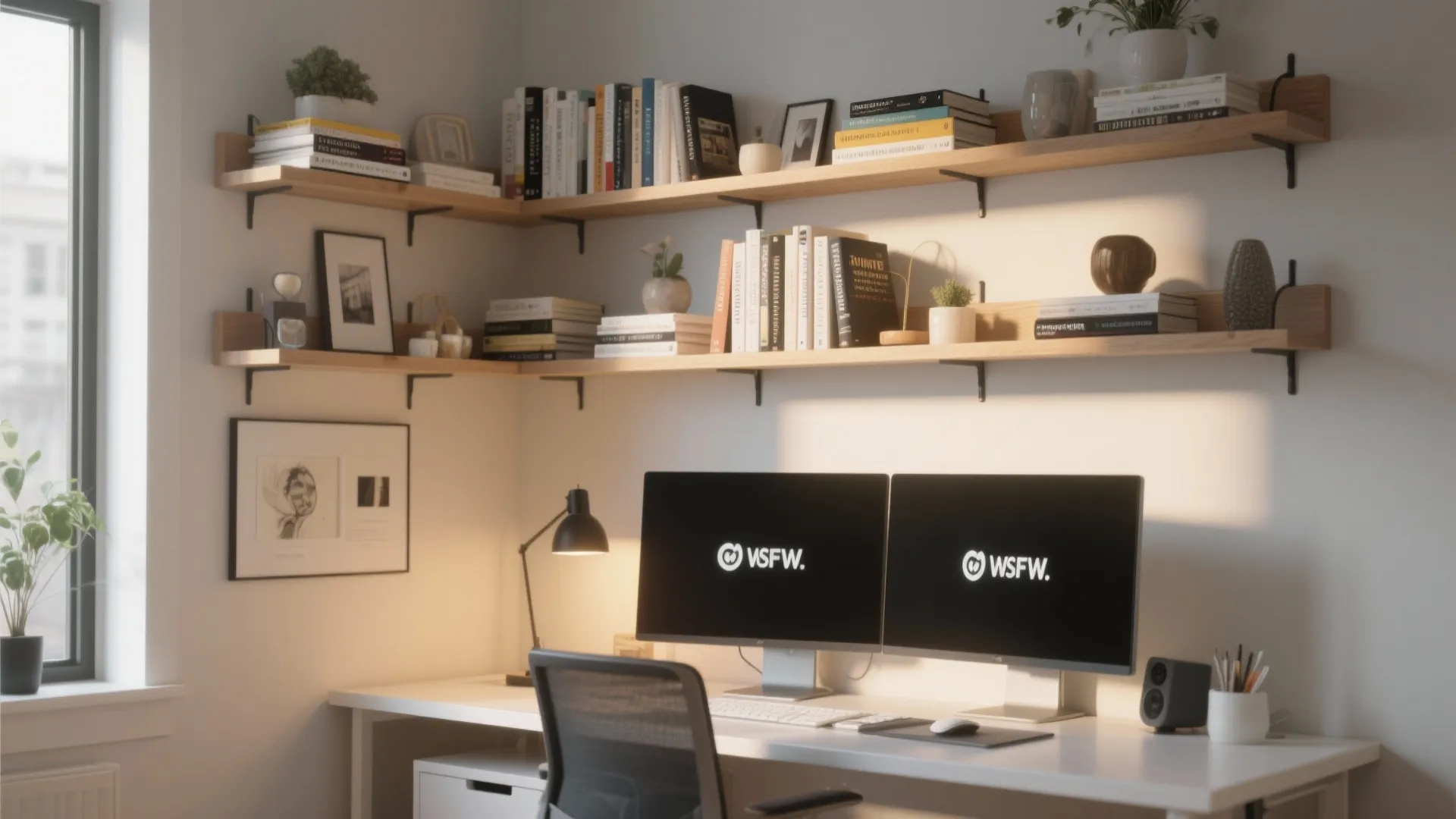 5. Floating Wall Shelves