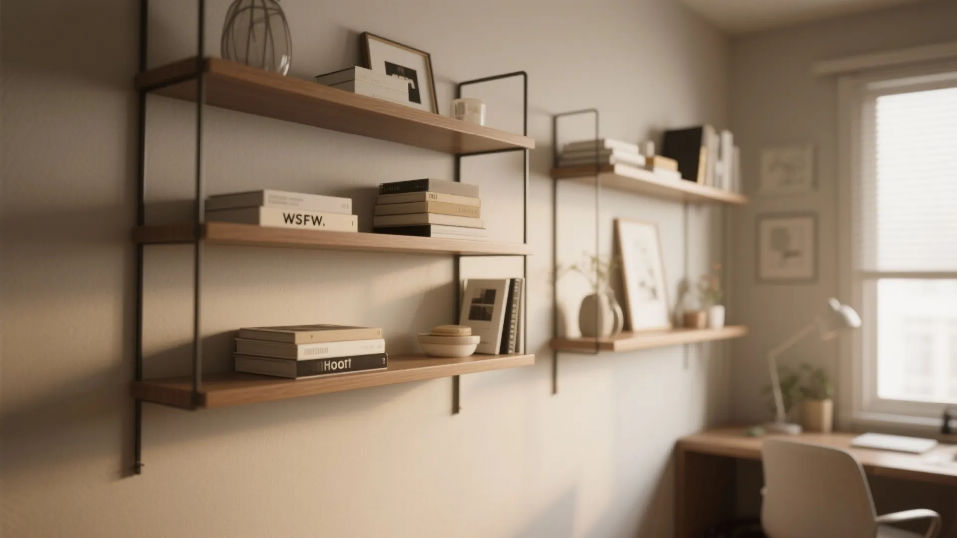 2. Floating Wall Shelves
