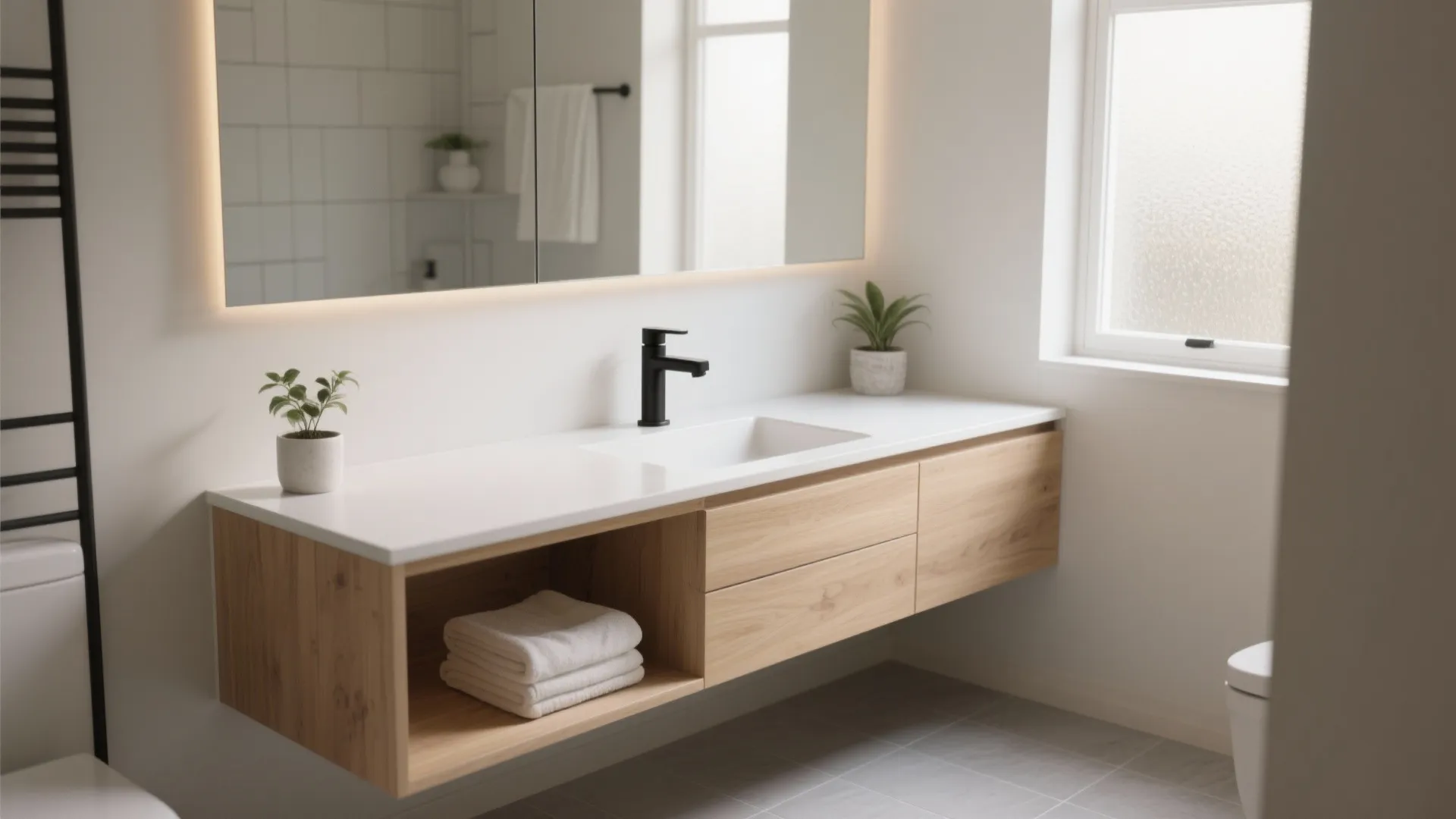 5 White Oak Bathroom Cabinet Ideas