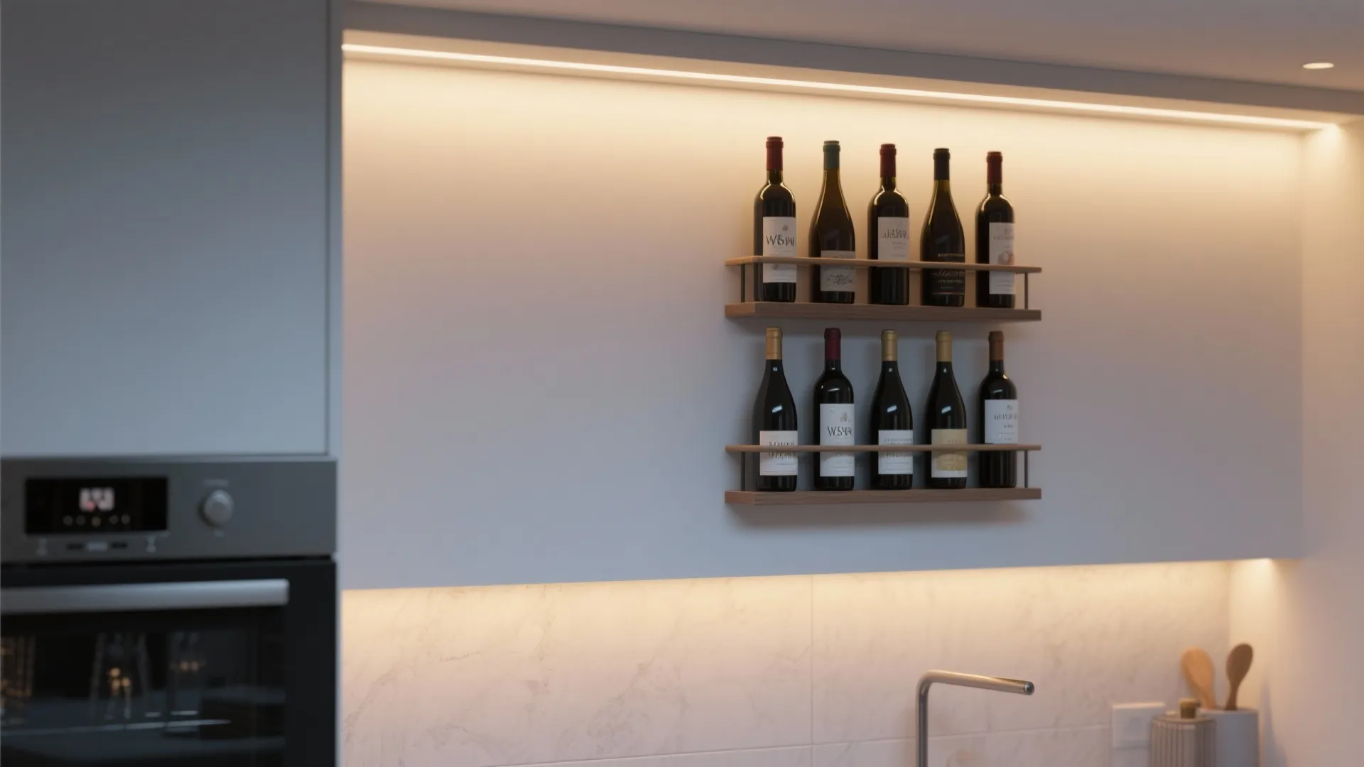 6. Floating Wine Rack