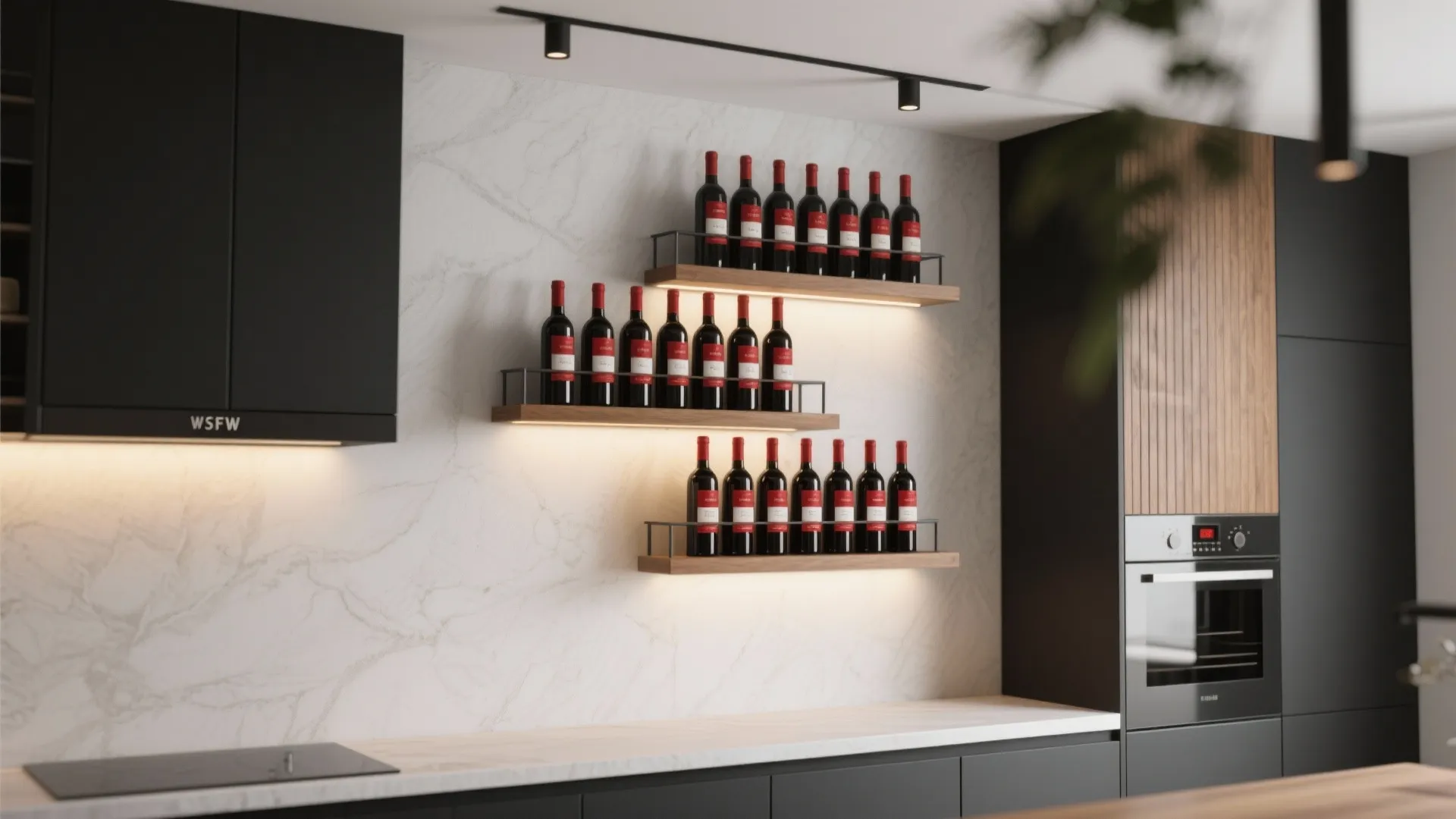 8. Floating Wine Racks