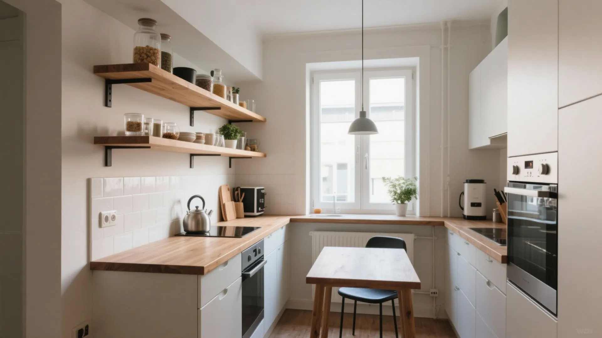 10. Floating Wood Accent Shelf