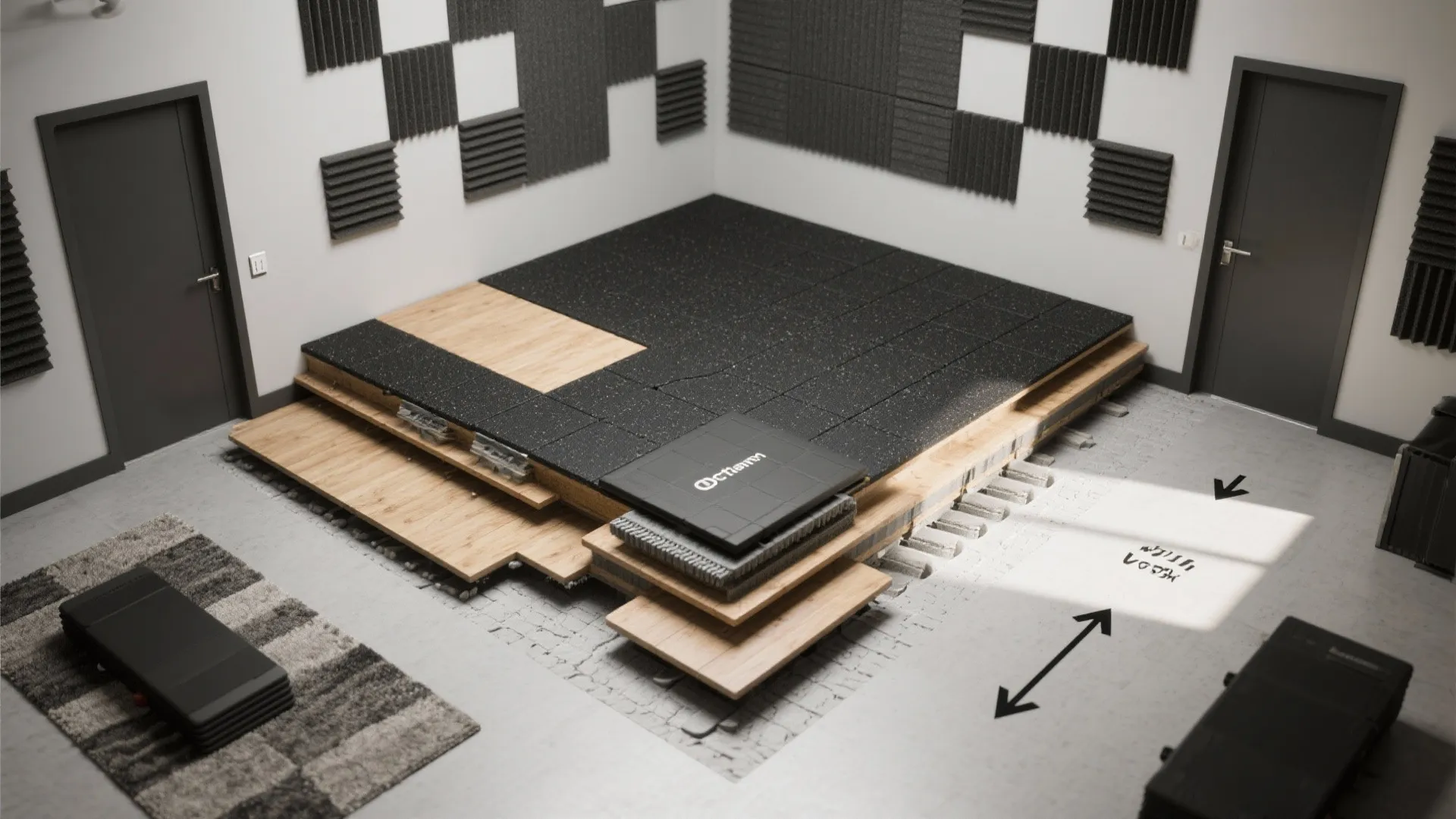 Idea 3: Shock-absorbing floors and smart acoustics