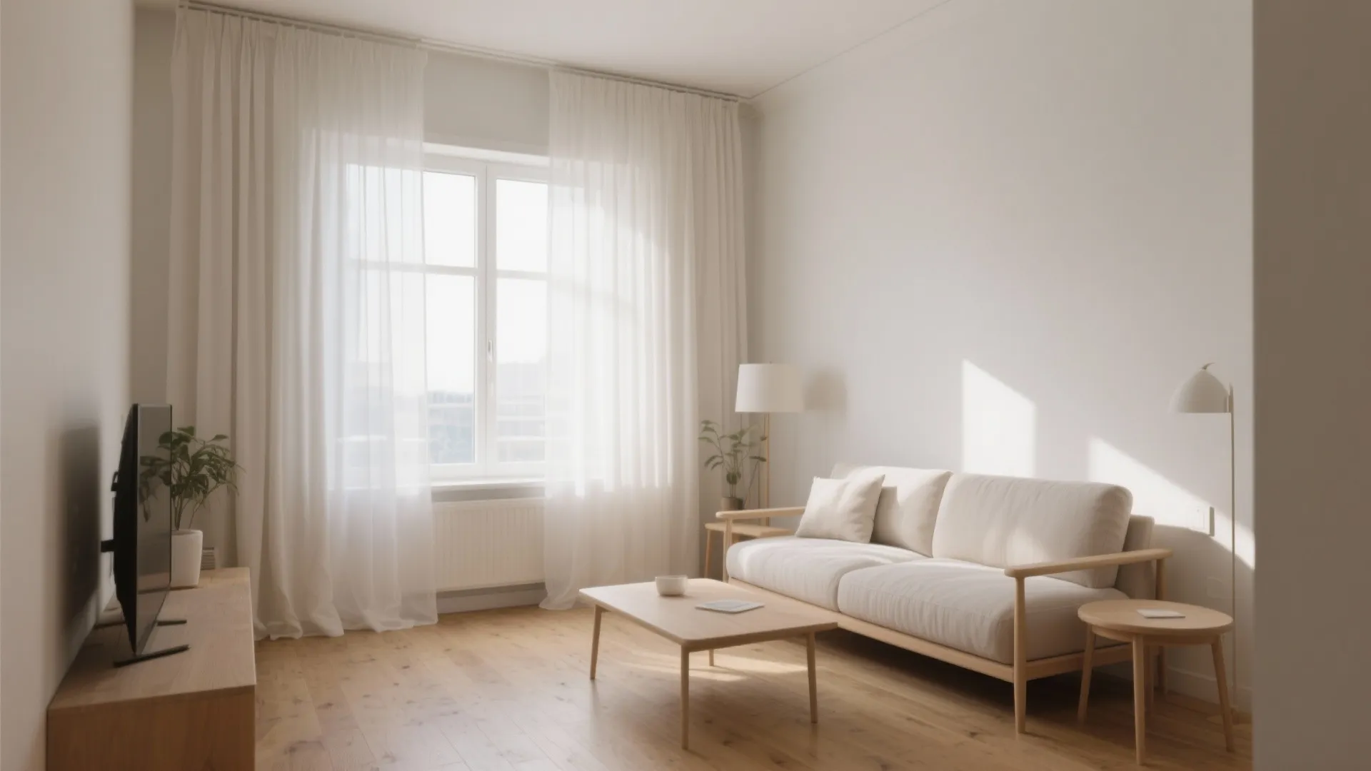 1. Floor-to-Ceiling Curtains for Height Illusion