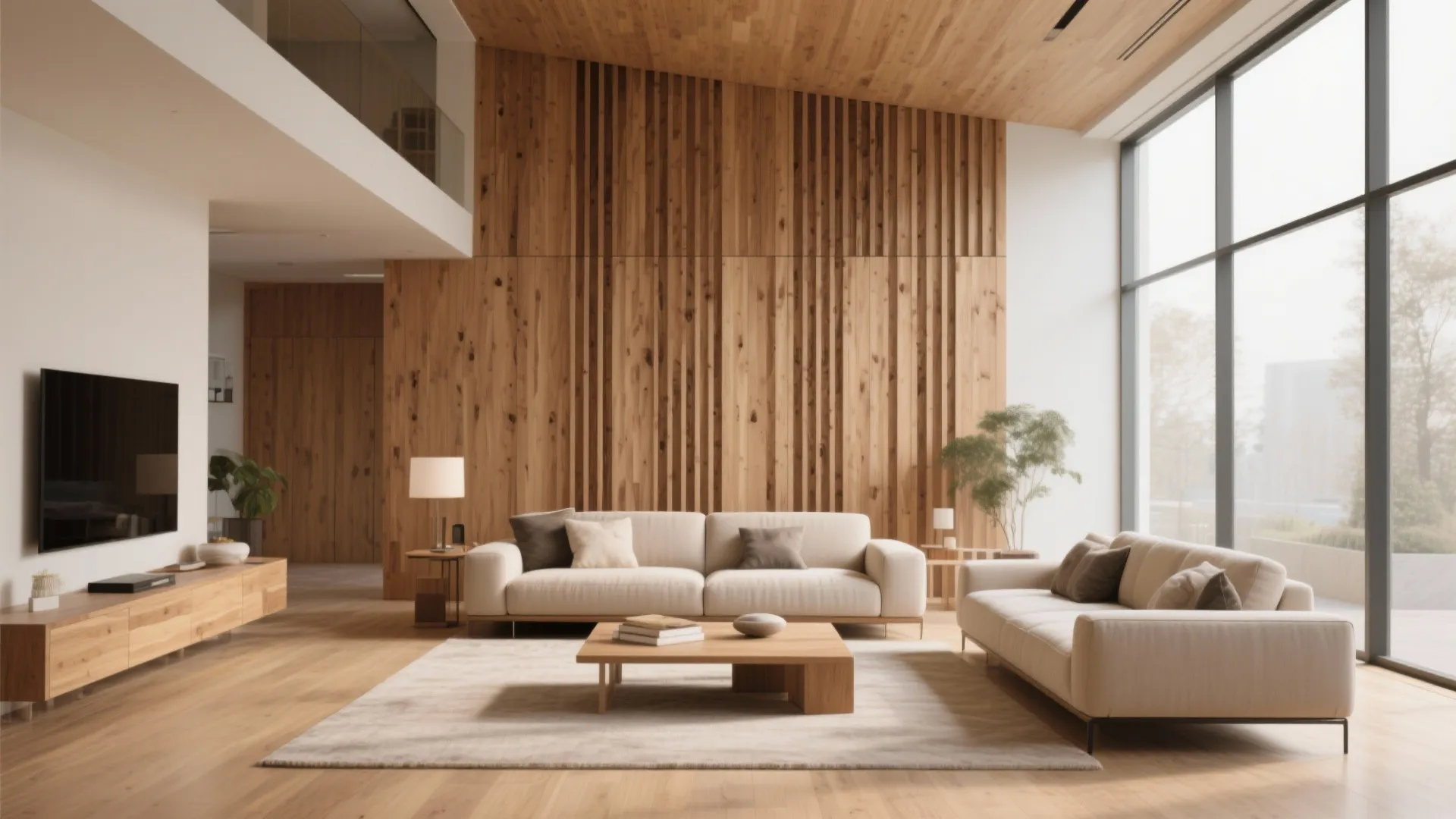 4. Floor-to-Ceiling Feature Wall