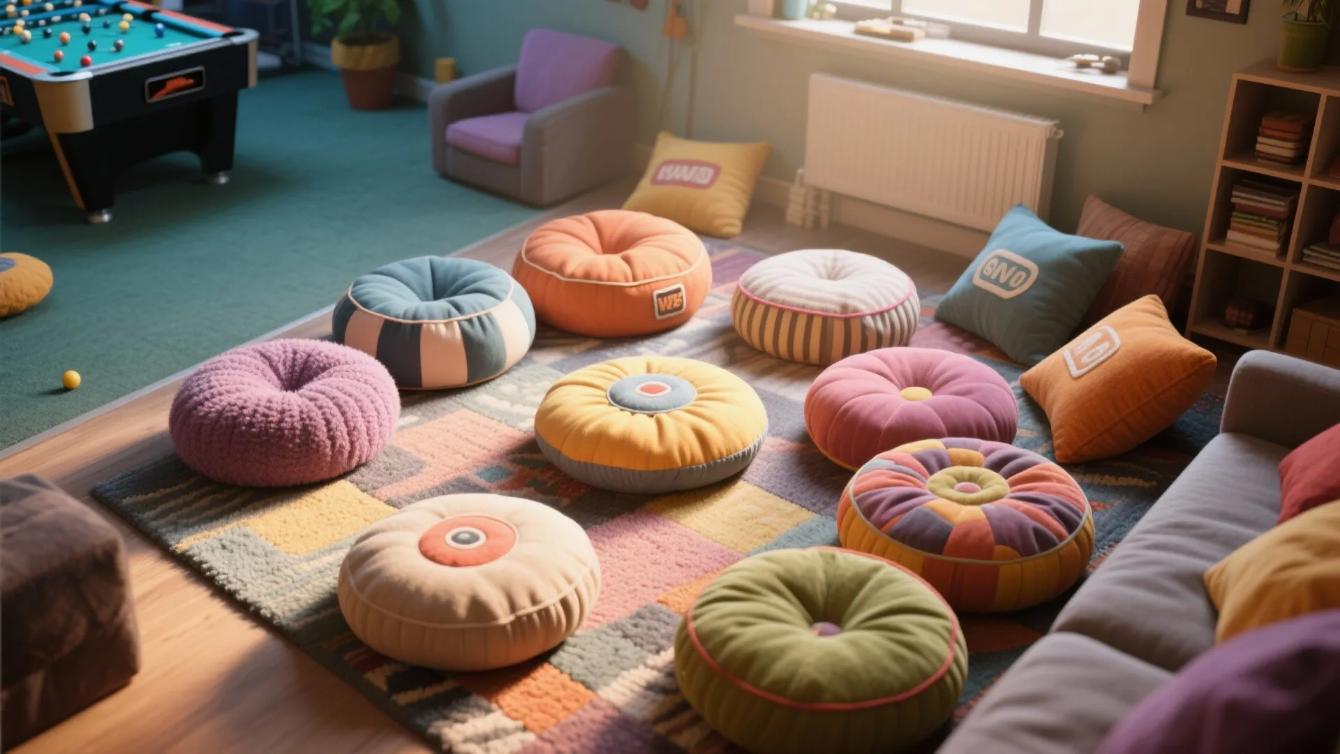 3. Floor Cushions