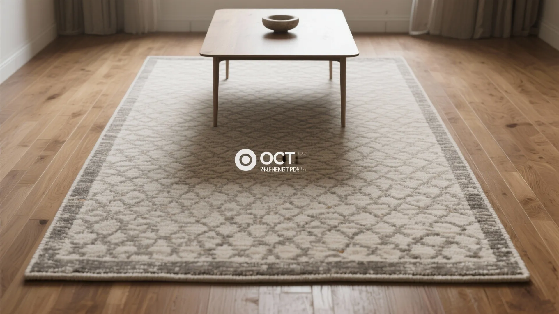 4. Floor Frame: Leave a Border to Show Off Wood