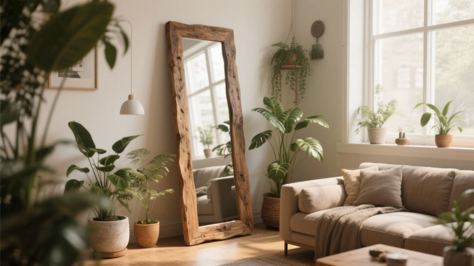 3. Floor-Length Leaning Mirror