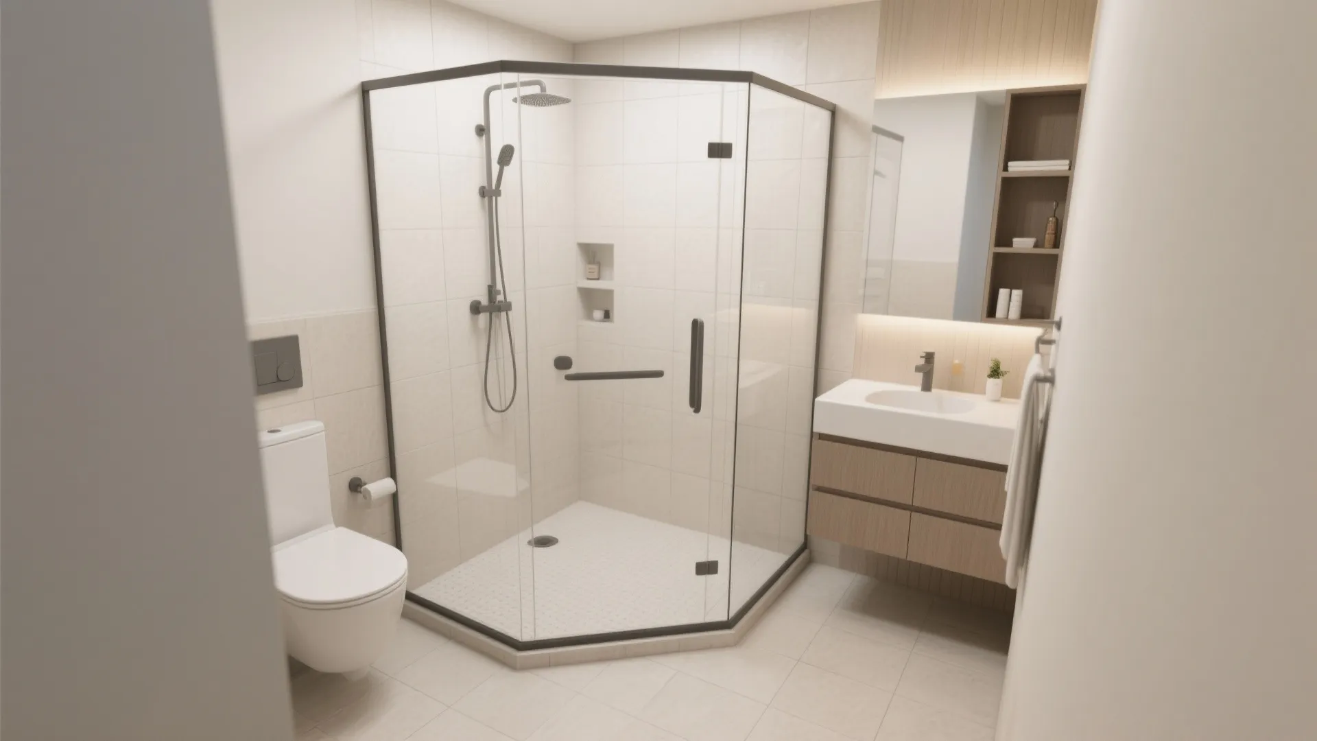 6. Floor-Level Entry Shower