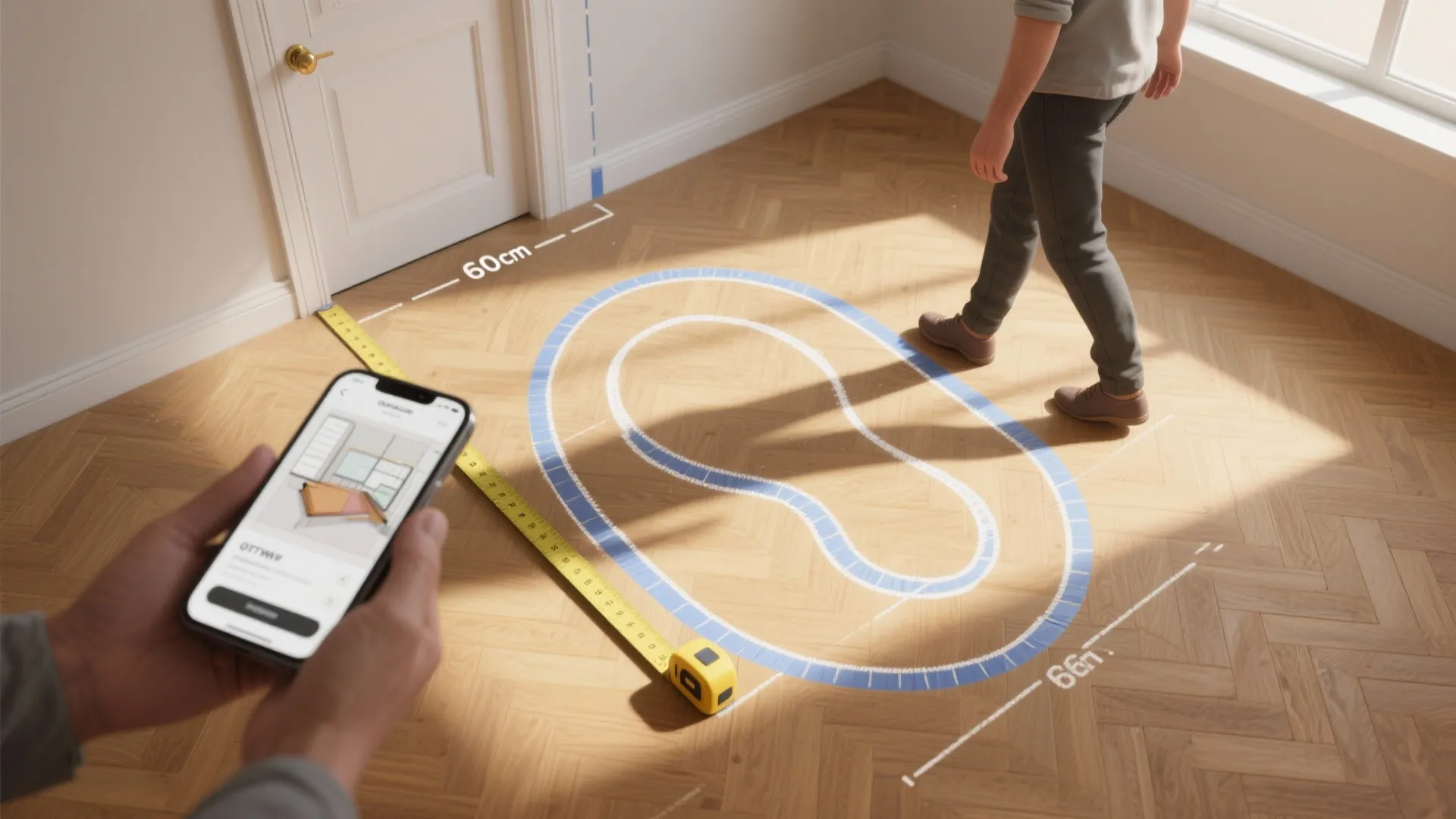Idea 3: Measure, mock and mark your floor