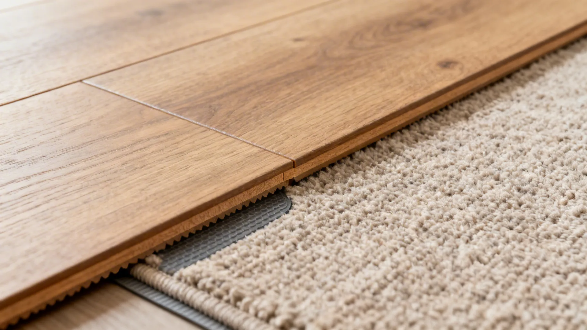 Unified Flooring with Area Rug Zoning