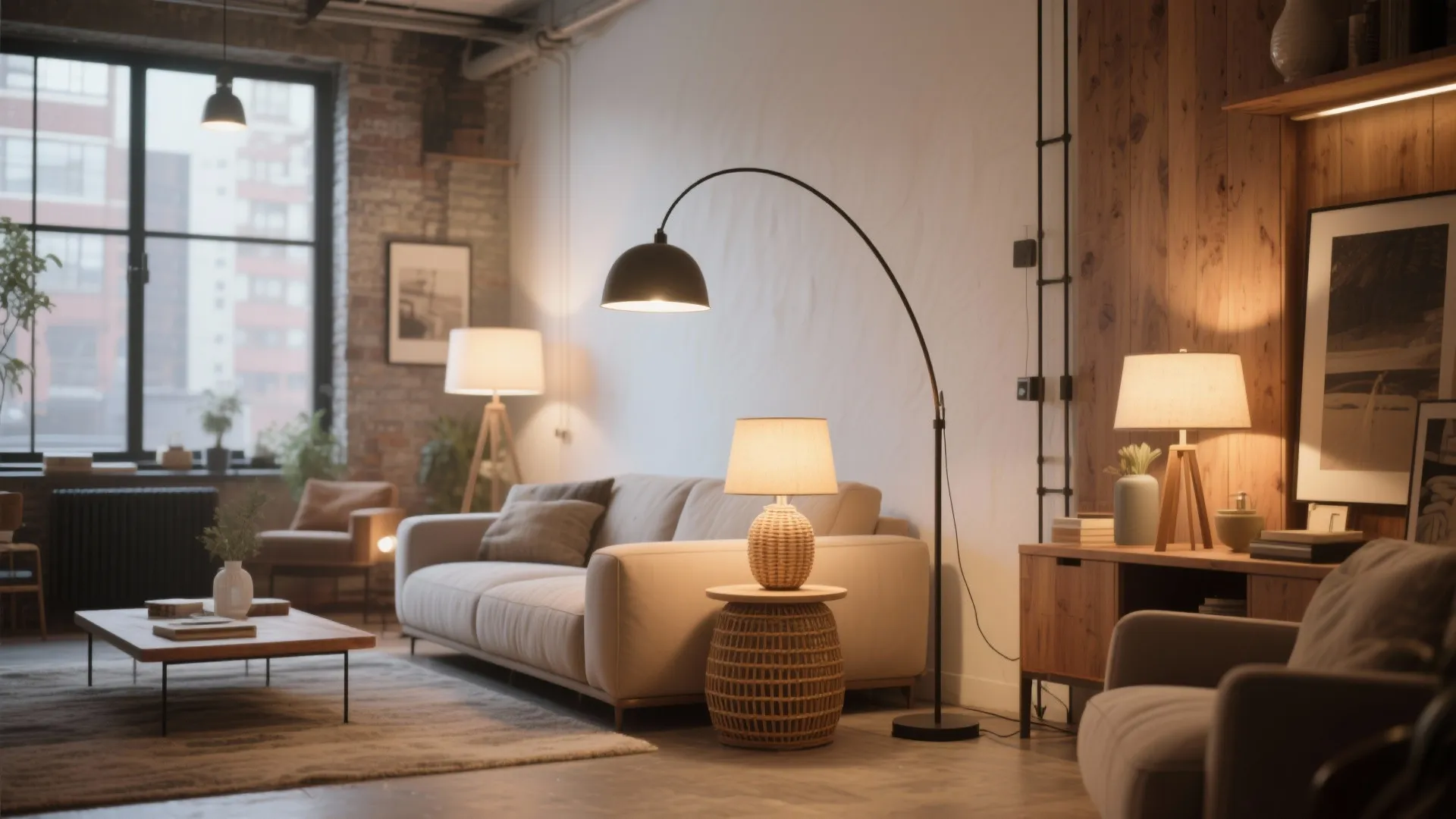 Mixing Floor and Table Lamps