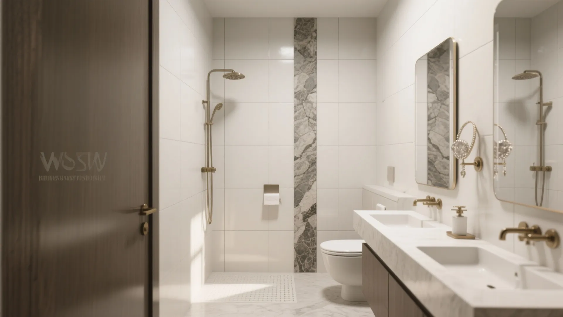 One material, big impact: floor-to-ceiling tile for visual height