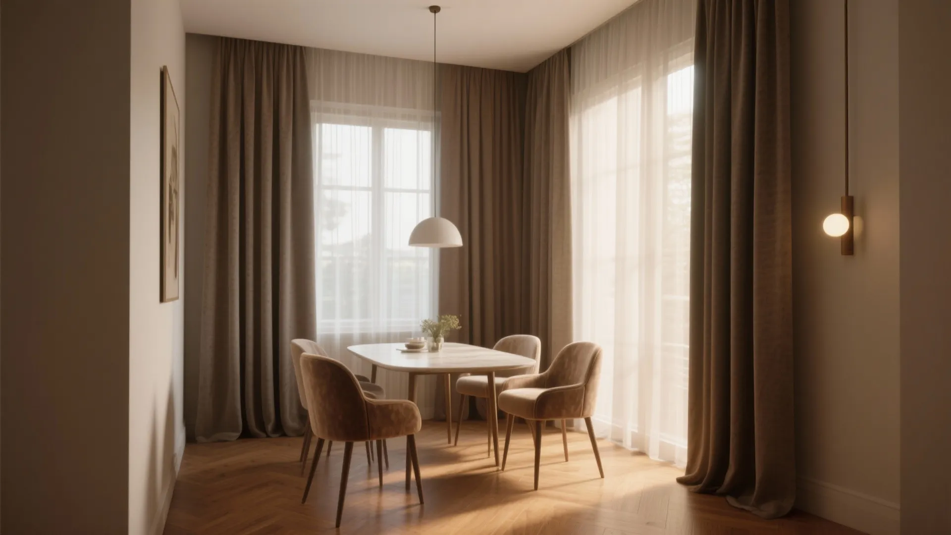 2. Go Floor-to-Ceiling Curtains to Stretch the Space