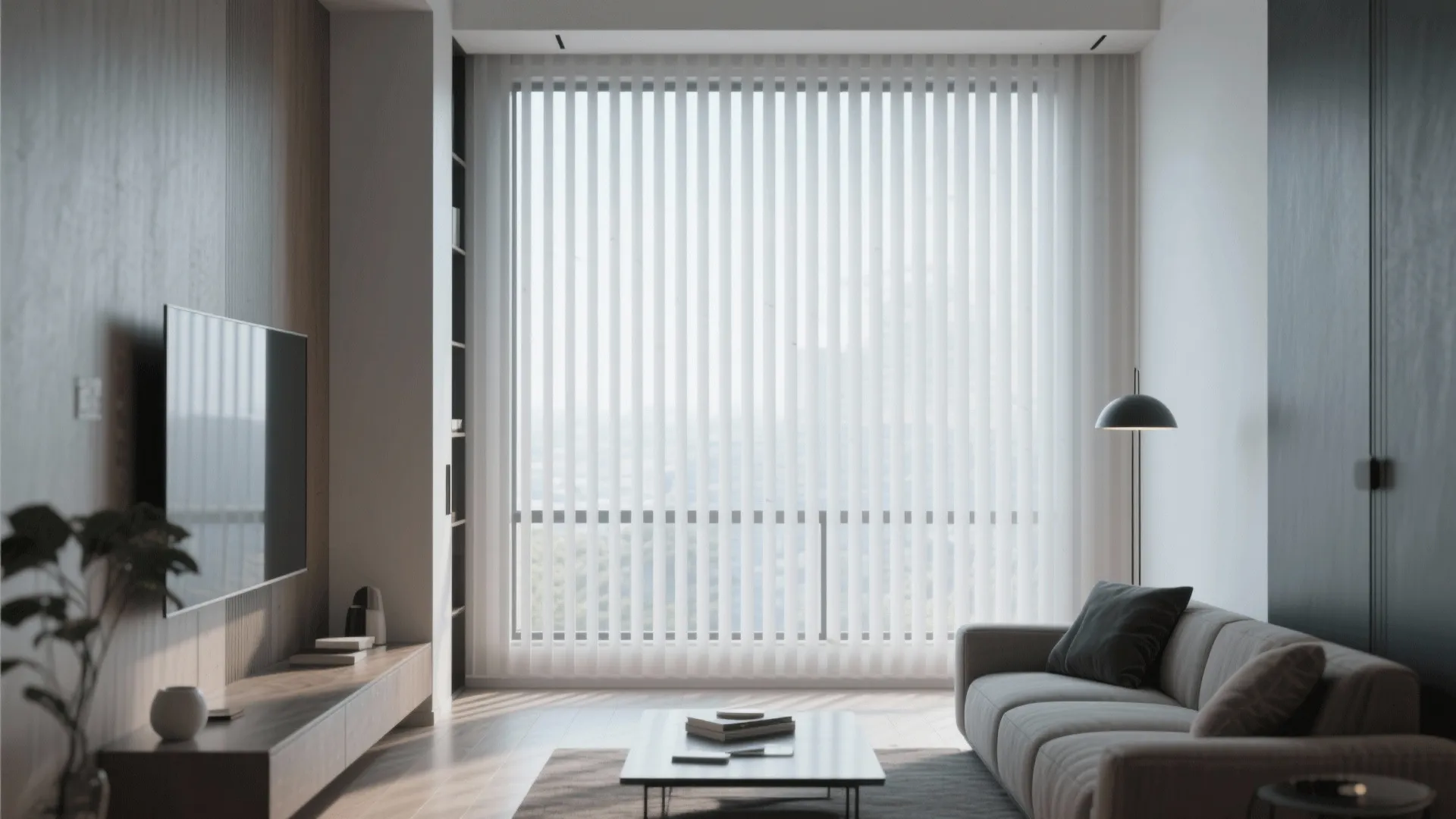 10. Floor-to-Ceiling Panel Blinds
