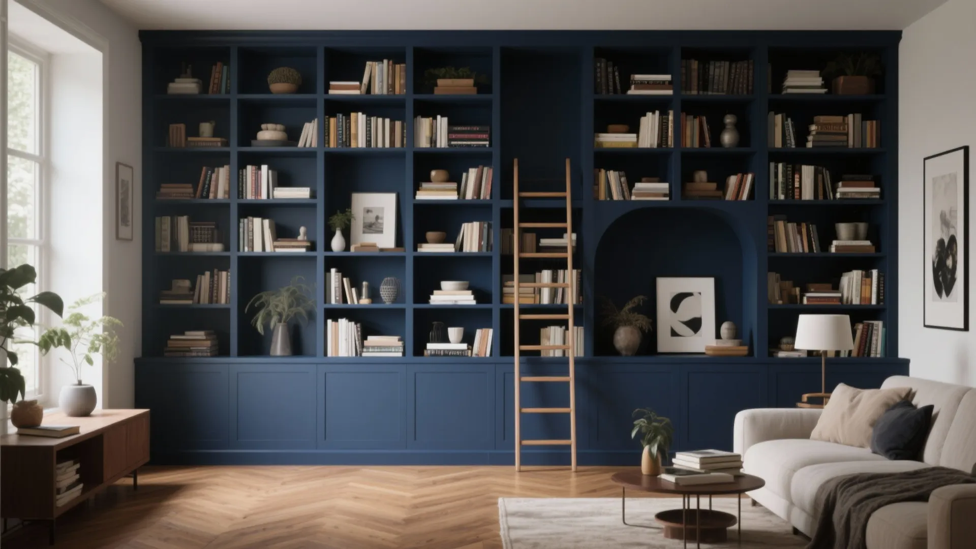 2. Floor-to-Ceiling Bookcase