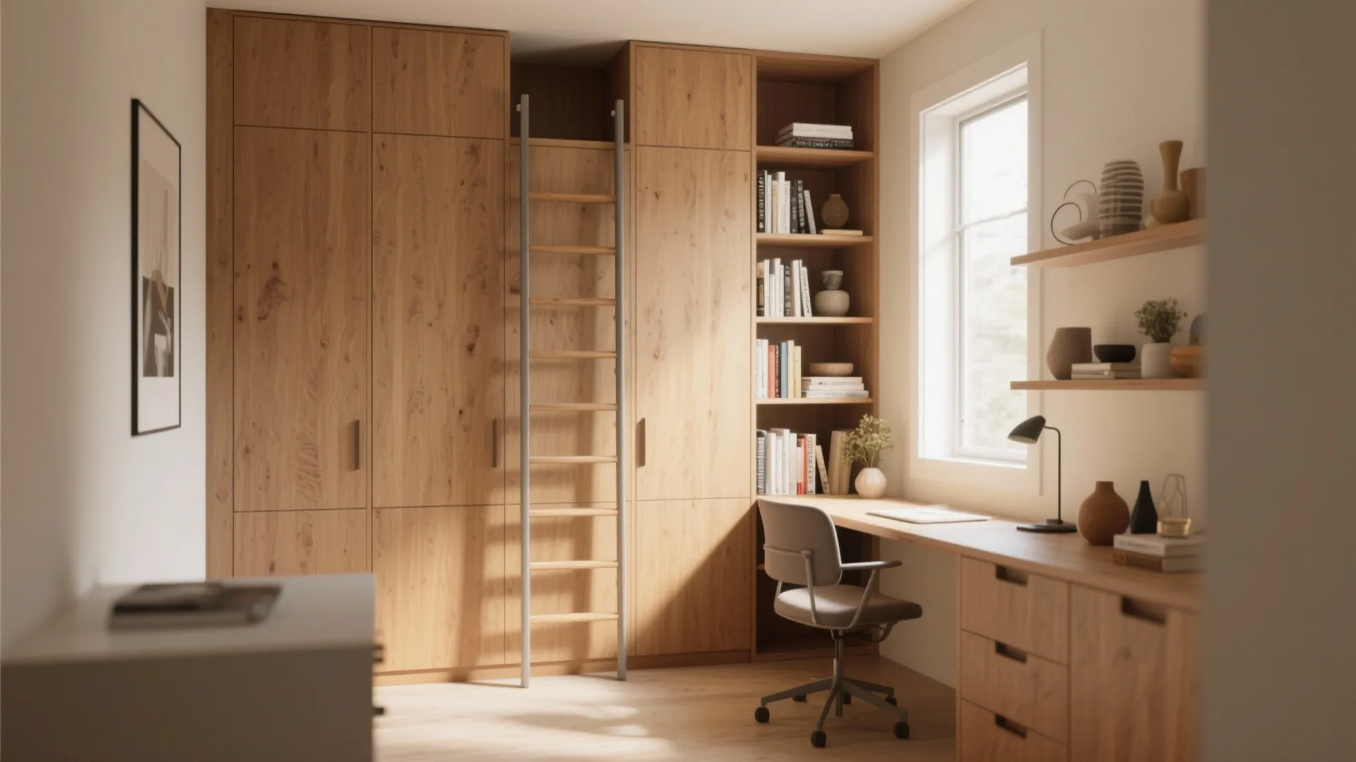 1. Floor-to-Ceiling Storage Wall