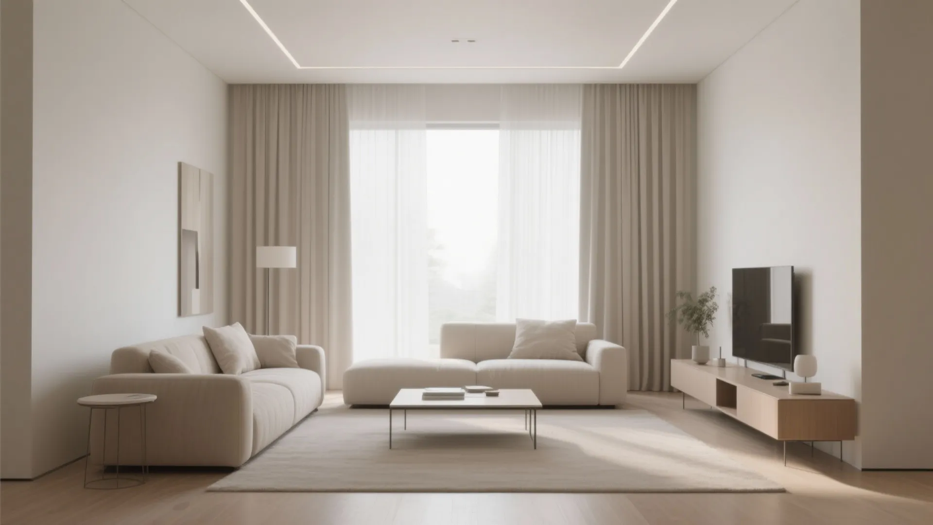 2. Floor-to-Ceiling Drapes