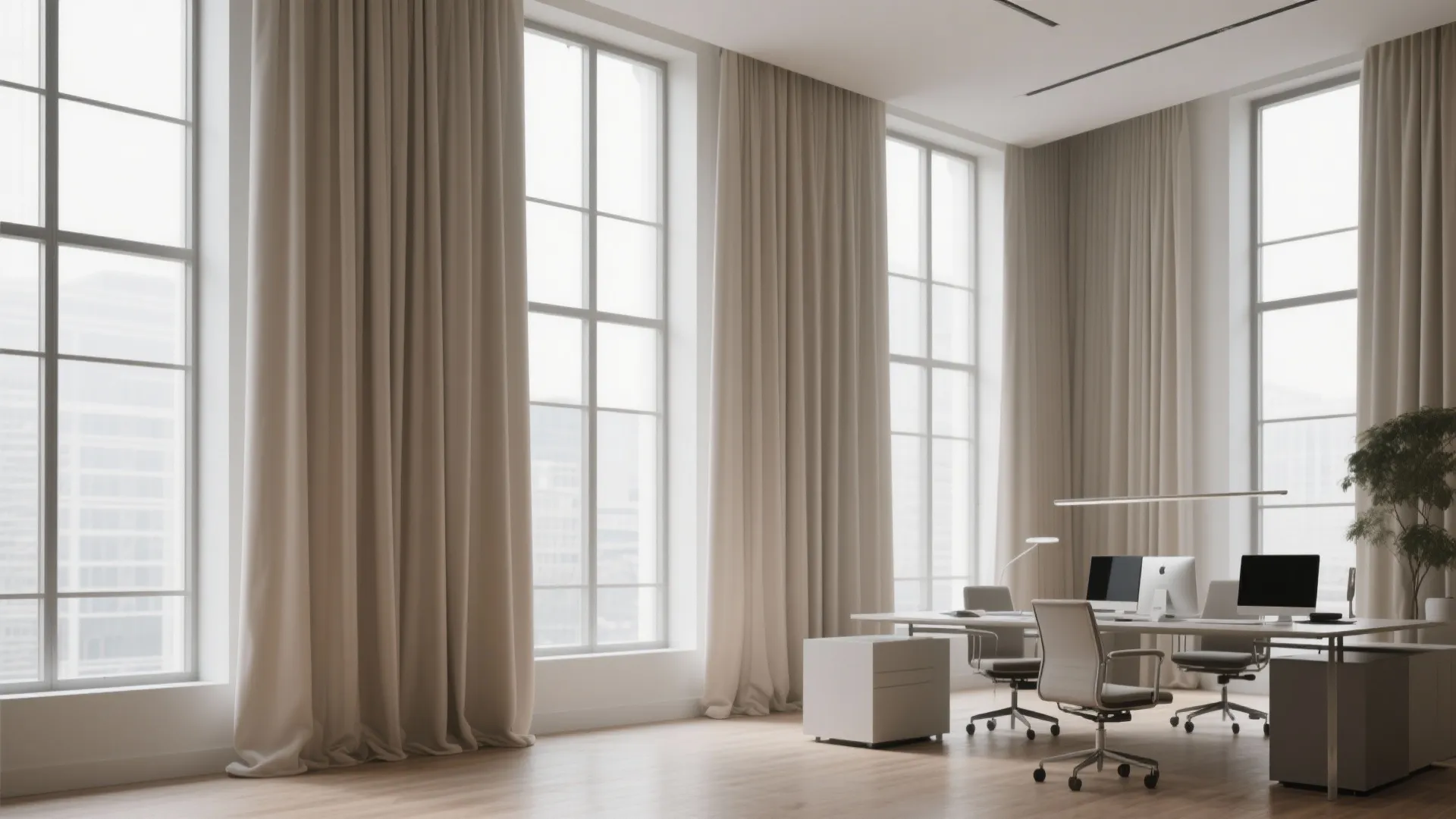 2. Floor-to-Ceiling Drapes