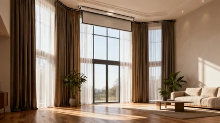 5 Living Room Large Window Treatment Ideas