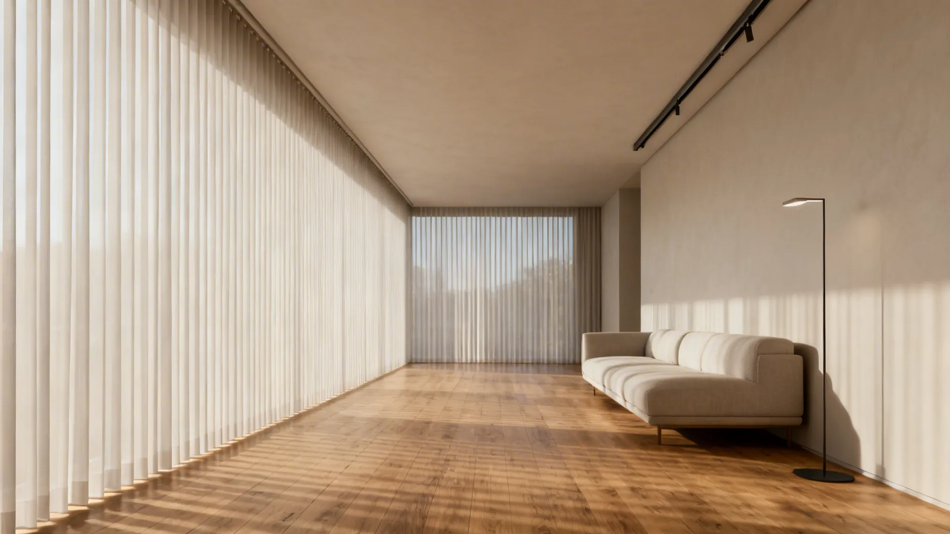 1. Floor-to-ceiling single panel