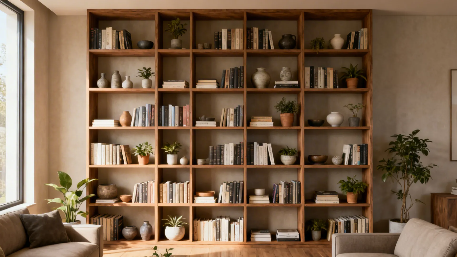 2. Floor-to-Ceiling Shelving