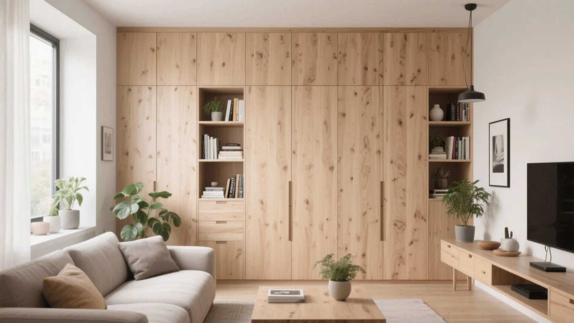 1. Floor-to-ceiling shelving