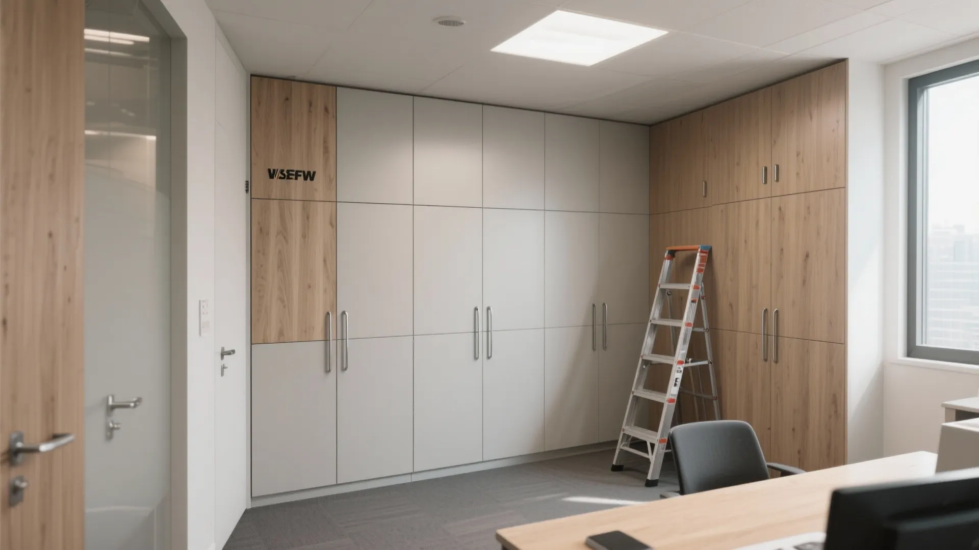 1. Floor-to-Ceiling Storage Walls