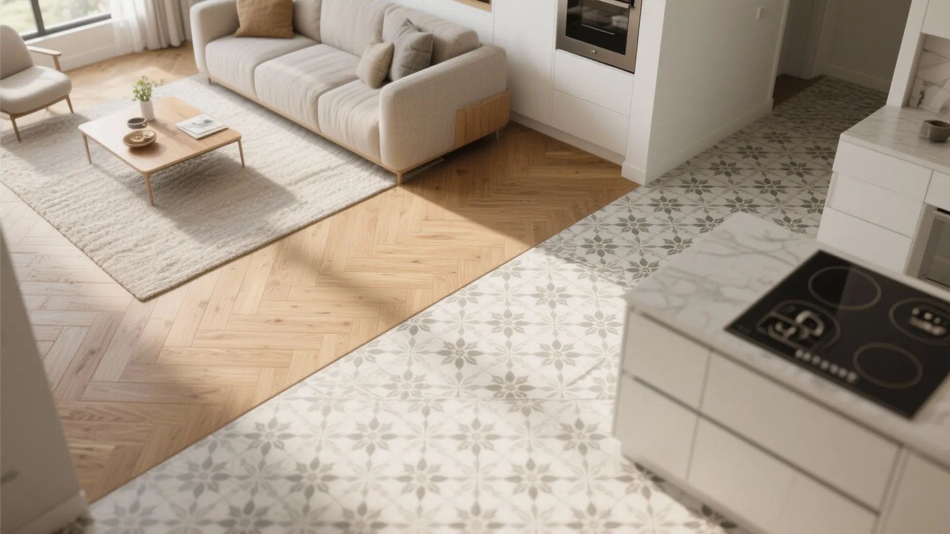 4. Defined Zones with Flooring