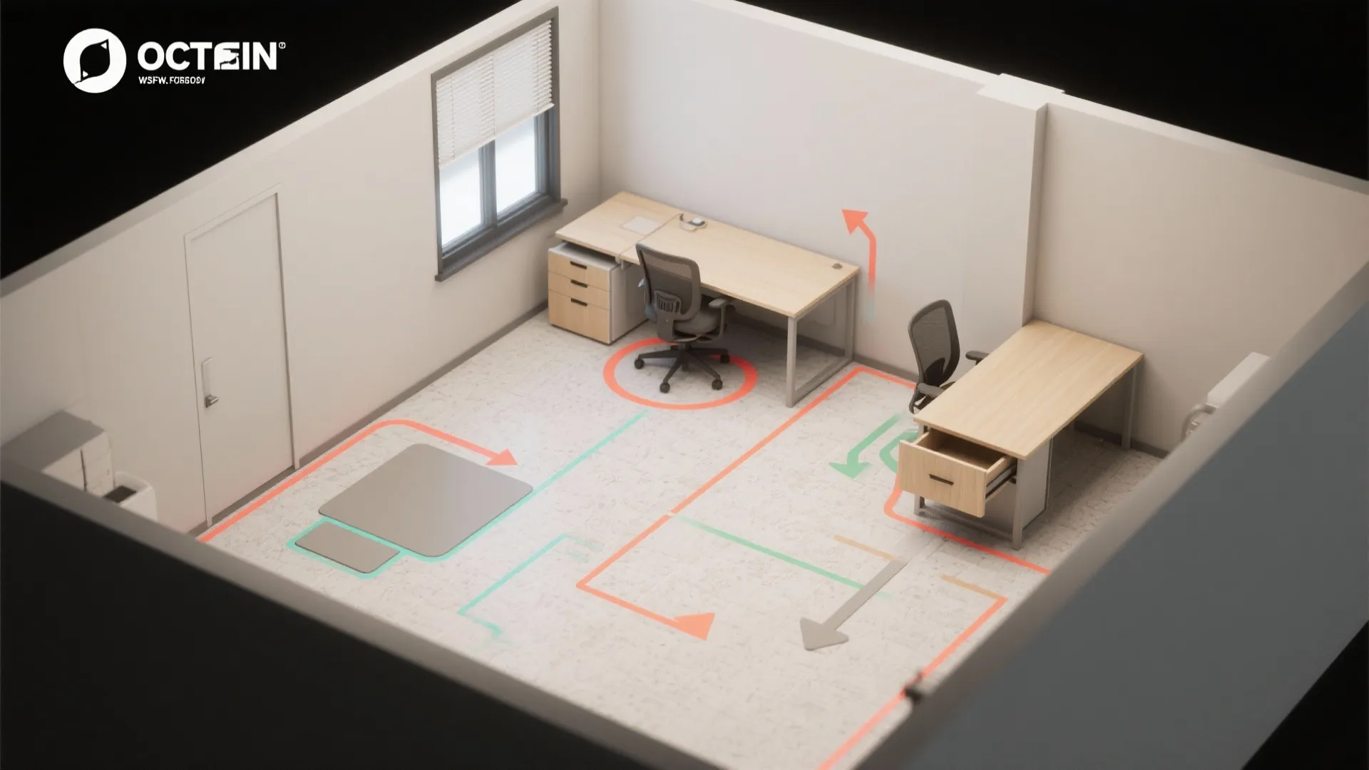 5. Plan circulation with an editable floor plan
