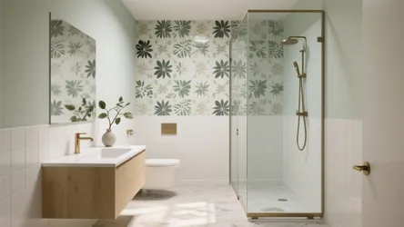 5 Floral Bathroom Tiles Ideas That Make Small Baths Bloom