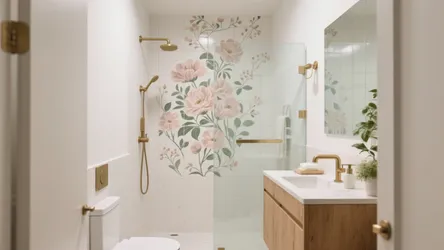 5 Flower Tiles Bathroom Ideas