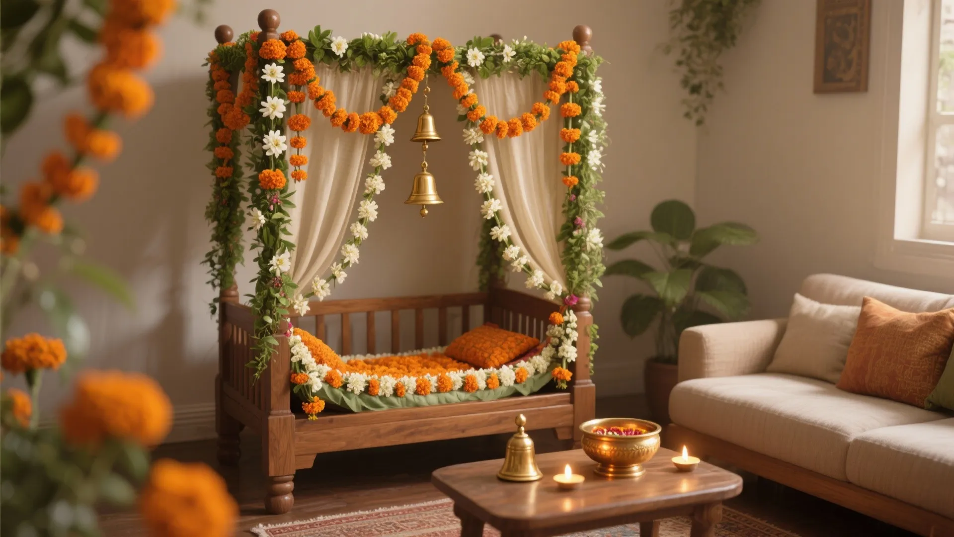 Heritage Florals with Brass Accents